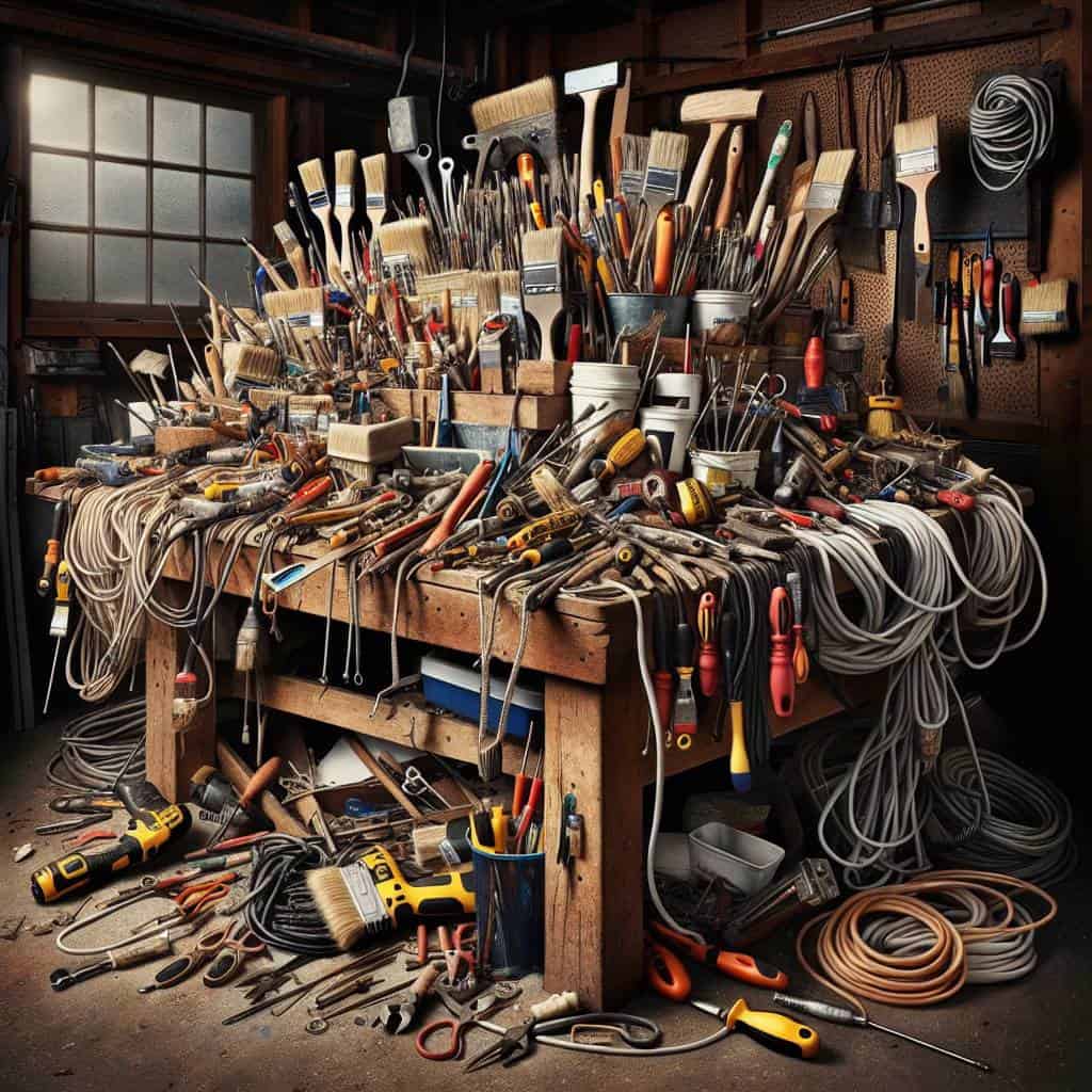 featured organizing a household tools station
