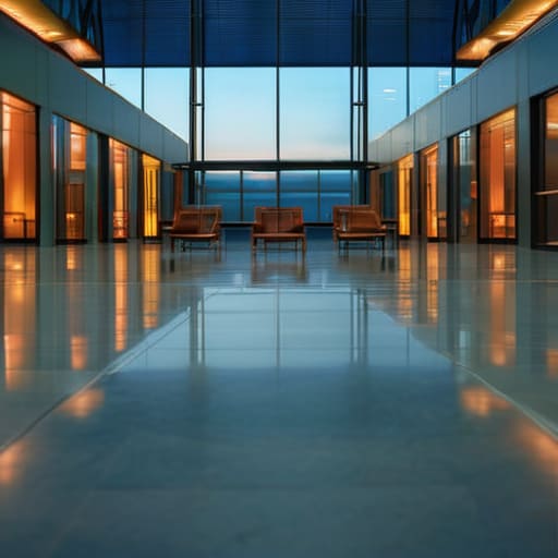 Liminal space creativity in empty corridors.